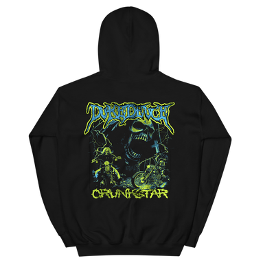 Neon Skeleton Biker Hoodie Back