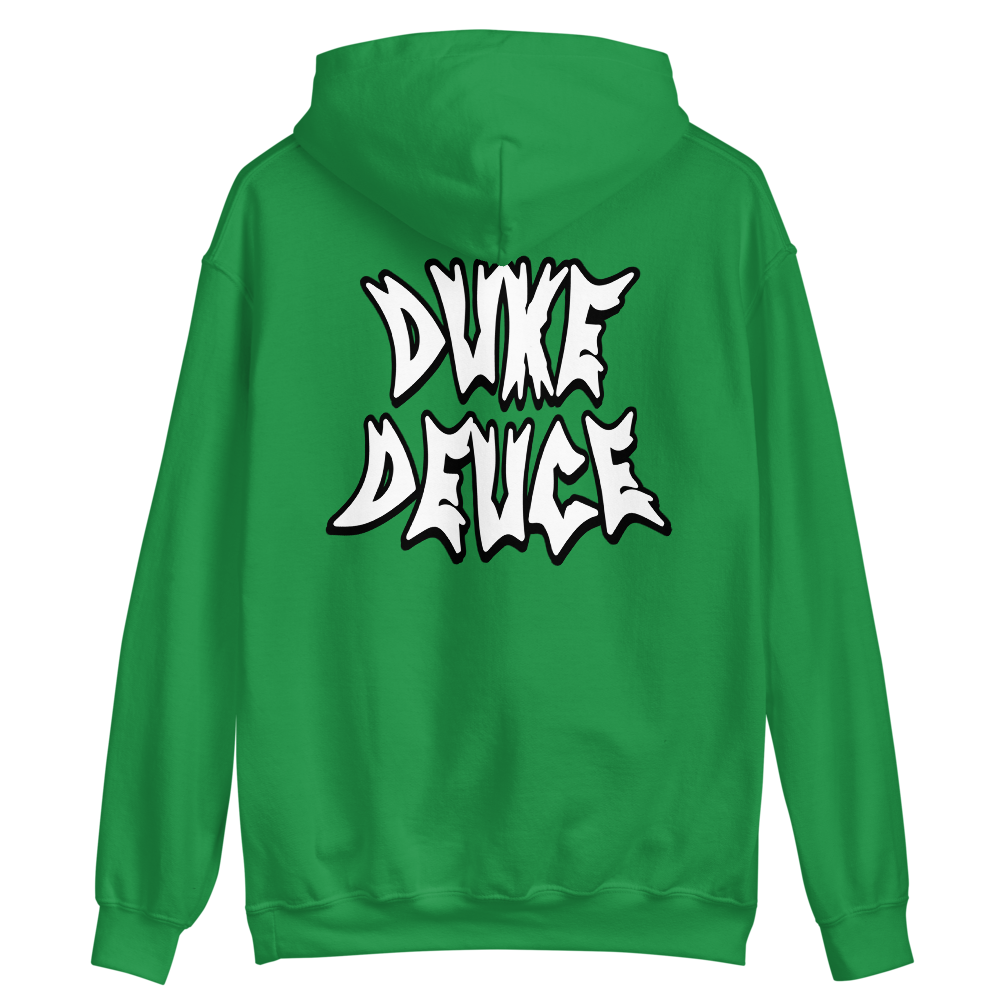 Duke Deuce Skull Hoodie Green Back